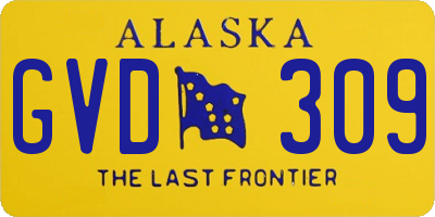 AK license plate GVD309