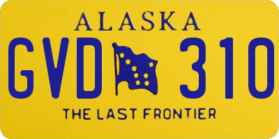 AK license plate GVD310