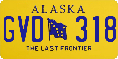 AK license plate GVD318