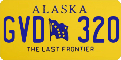 AK license plate GVD320