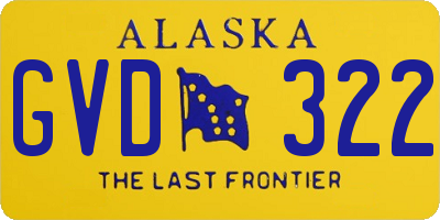 AK license plate GVD322