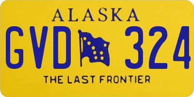 AK license plate GVD324