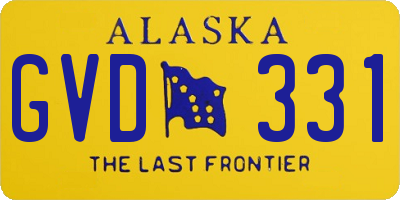 AK license plate GVD331