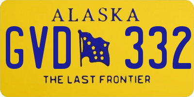 AK license plate GVD332