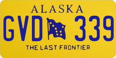 AK license plate GVD339