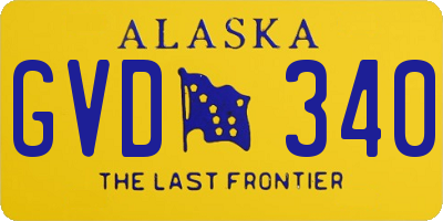 AK license plate GVD340
