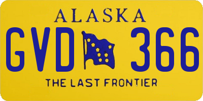 AK license plate GVD366