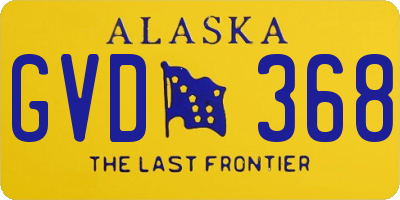 AK license plate GVD368