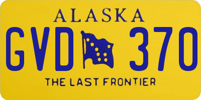 AK license plate GVD370