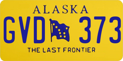 AK license plate GVD373