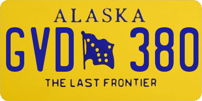 AK license plate GVD380