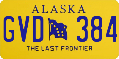 AK license plate GVD384