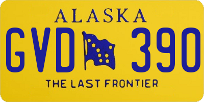 AK license plate GVD390