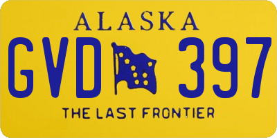AK license plate GVD397