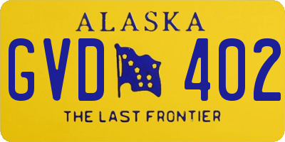 AK license plate GVD402