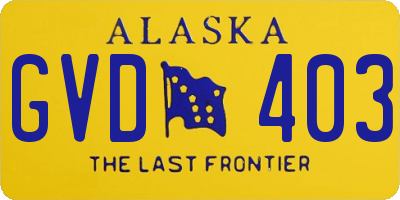 AK license plate GVD403