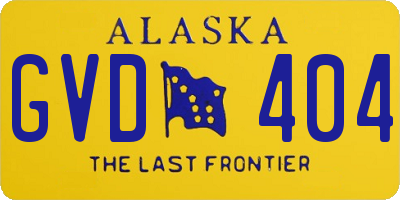 AK license plate GVD404