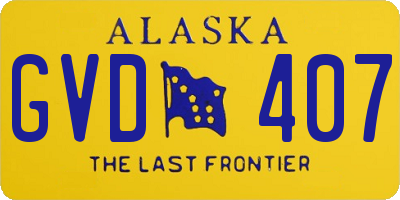 AK license plate GVD407