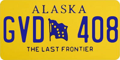 AK license plate GVD408