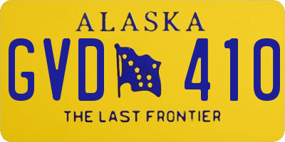 AK license plate GVD410