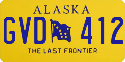 AK license plate GVD412