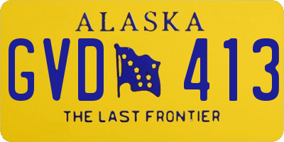 AK license plate GVD413