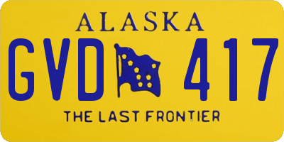 AK license plate GVD417