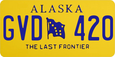 AK license plate GVD420