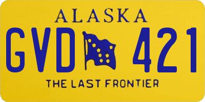 AK license plate GVD421