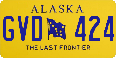 AK license plate GVD424