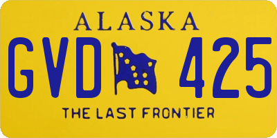 AK license plate GVD425