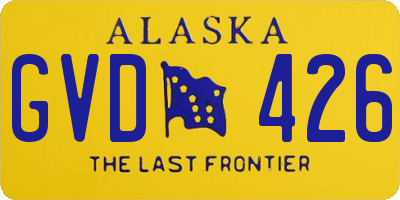 AK license plate GVD426