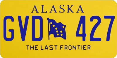 AK license plate GVD427