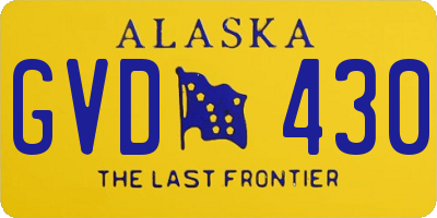 AK license plate GVD430