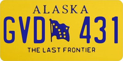 AK license plate GVD431