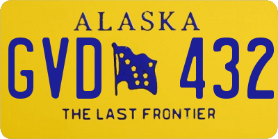 AK license plate GVD432