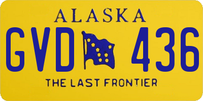 AK license plate GVD436