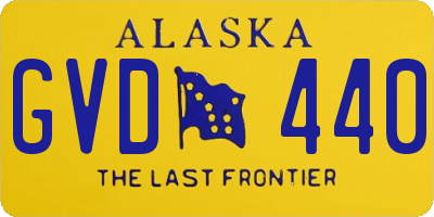 AK license plate GVD440