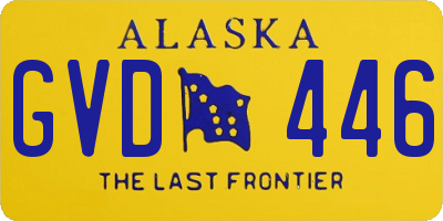 AK license plate GVD446