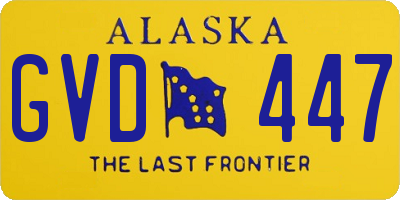 AK license plate GVD447