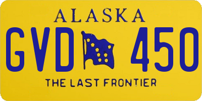 AK license plate GVD450