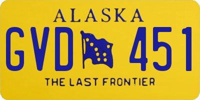 AK license plate GVD451