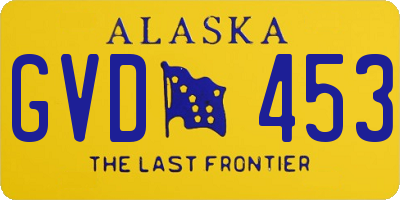 AK license plate GVD453