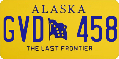 AK license plate GVD458