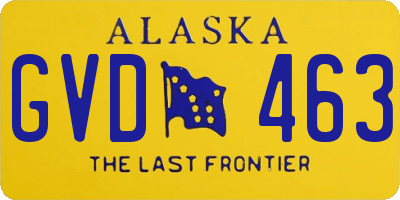 AK license plate GVD463