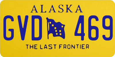 AK license plate GVD469