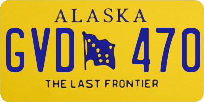 AK license plate GVD470