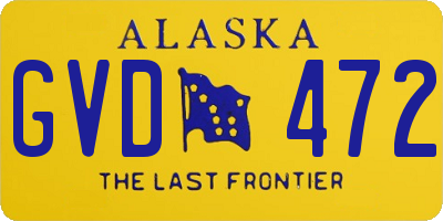 AK license plate GVD472