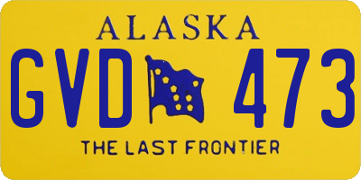 AK license plate GVD473