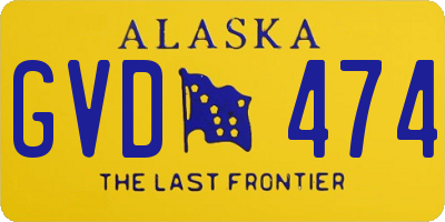 AK license plate GVD474